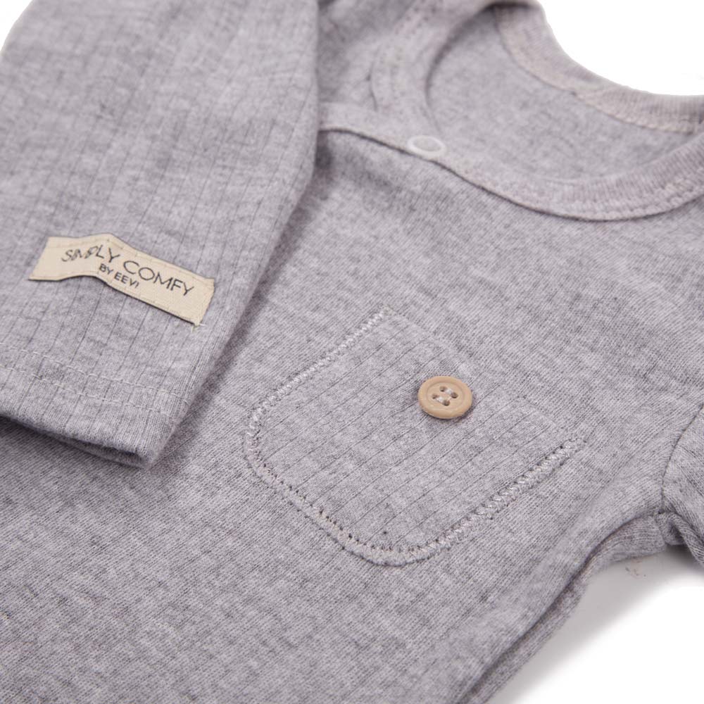 Bodysuit Simply comfy, side opening grey